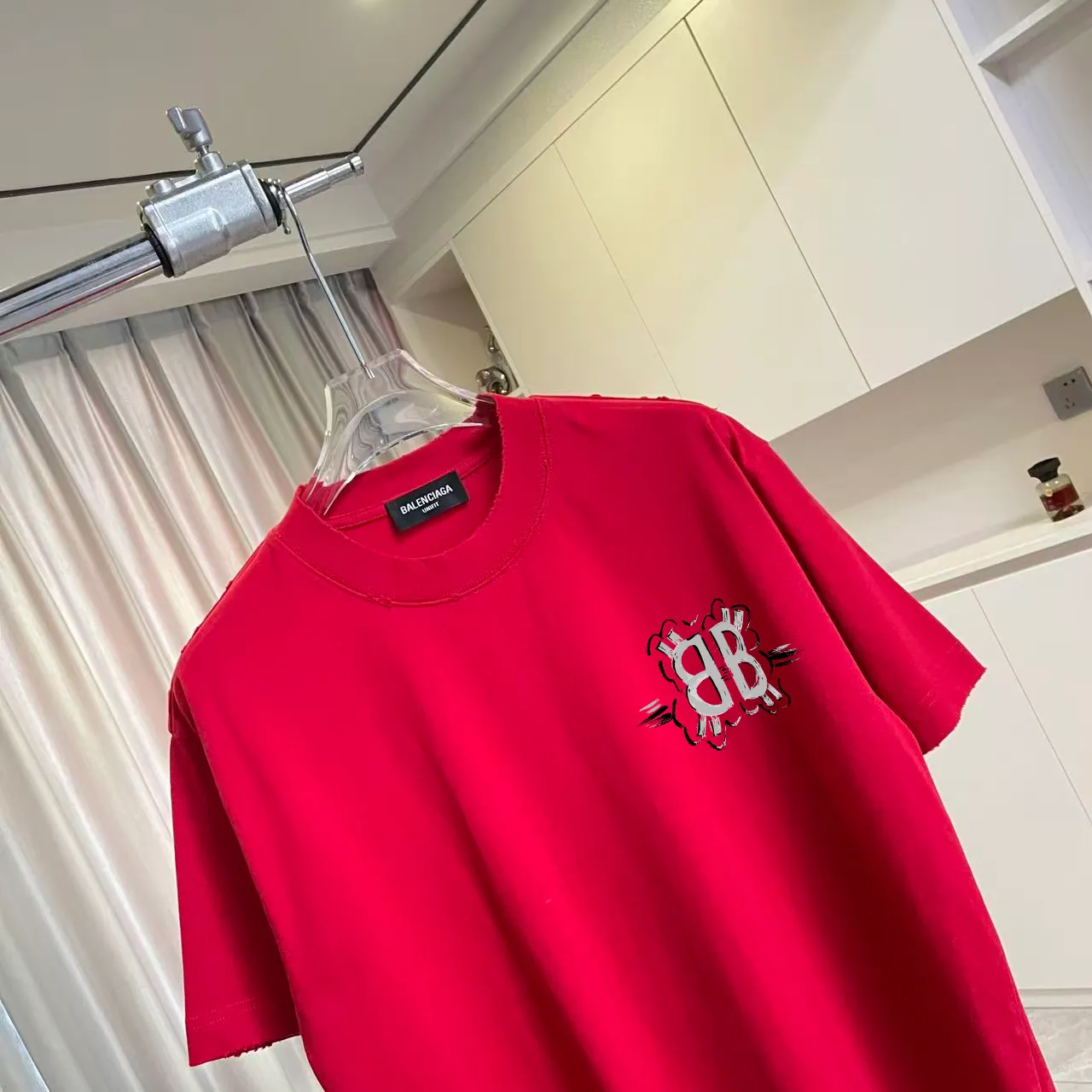 BALENCI*GA 2026 New Arrival logo 320g T Same Style Size：S M L XL XXL ：Black Red Green